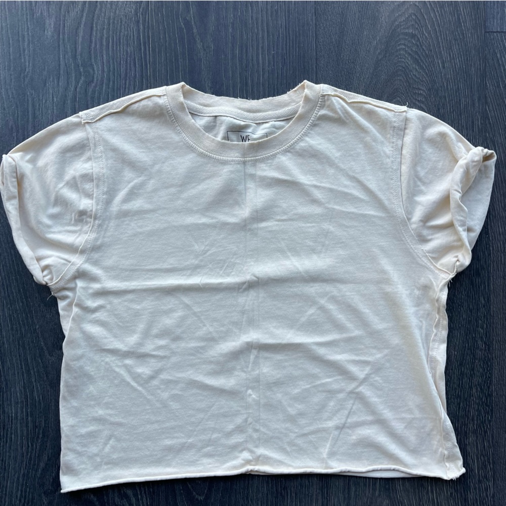 FREE PEOPLE Perfect Tee in Cream, Size XS